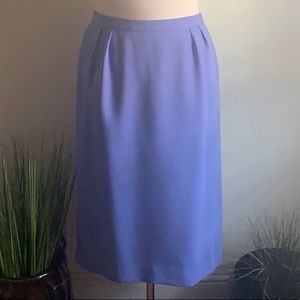 VINTAGE 80s Periwinkle Midi Skirt